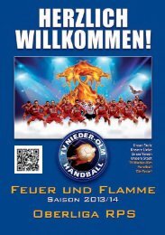 Feuer und Flamme - Saison 2013/14 - TV 1893 Nieder-Olm e.V.