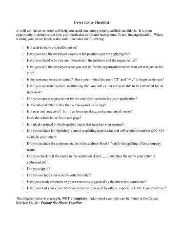 public service cover letters