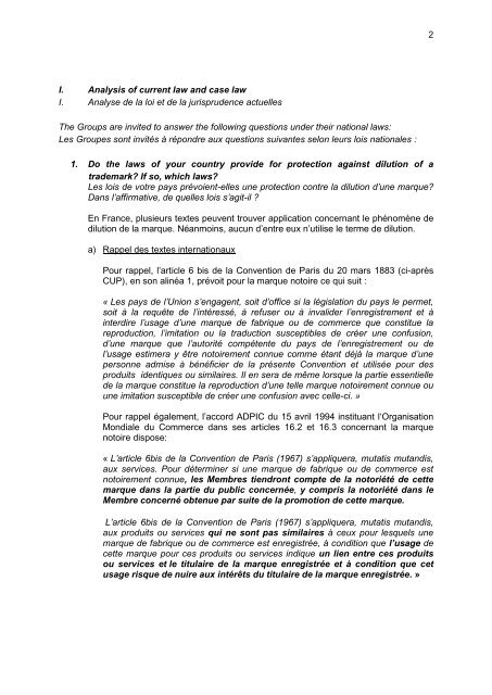 Question Q214 RAPPORT - AIPPI