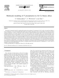 Multiscale Modeling of Theta ' Precipitation in Al-Cu Binary Alloys