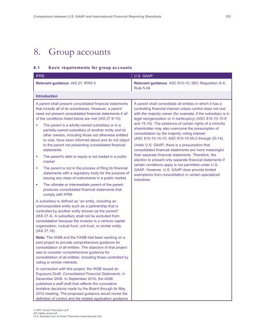 Comparison between U.S. GAAP and International ... - Grant Thornton