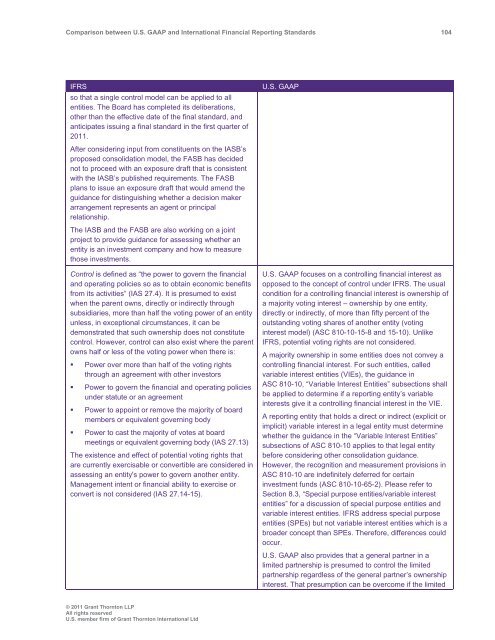 Comparison between U.S. GAAP and International ... - Grant Thornton