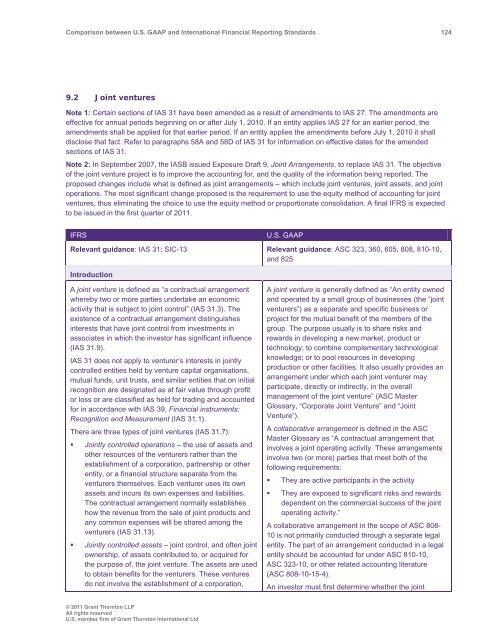 Comparison between U.S. GAAP and International ... - Grant Thornton