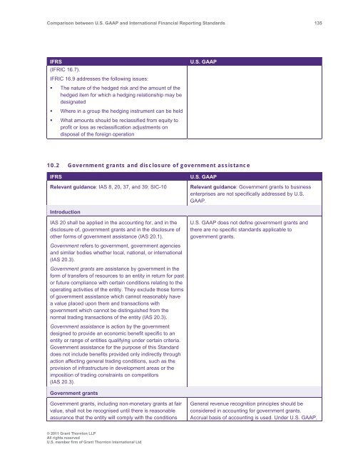 Comparison between U.S. GAAP and International ... - Grant Thornton