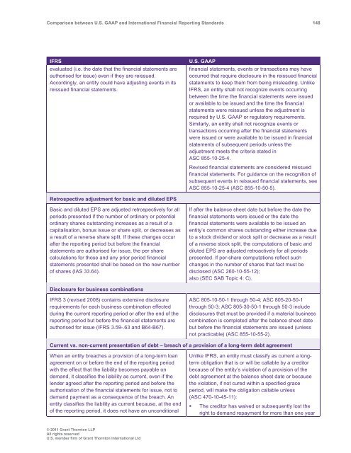 Comparison between U.S. GAAP and International ... - Grant Thornton