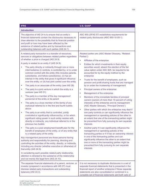 Comparison between U.S. GAAP and International ... - Grant Thornton