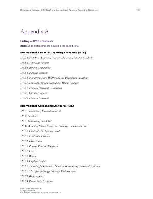 Comparison between U.S. GAAP and International ... - Grant Thornton