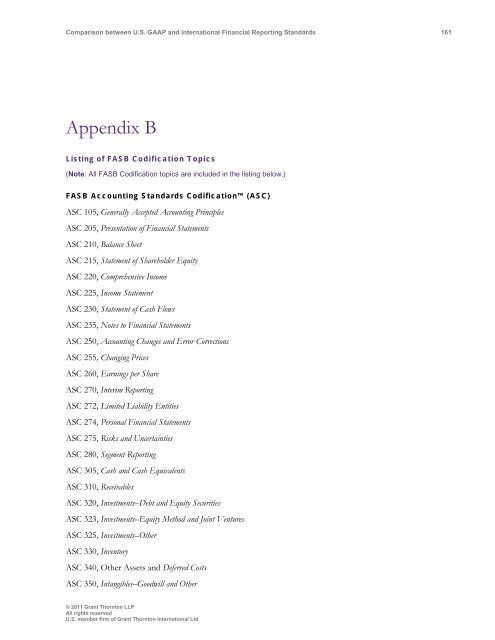 Comparison between U.S. GAAP and International ... - Grant Thornton