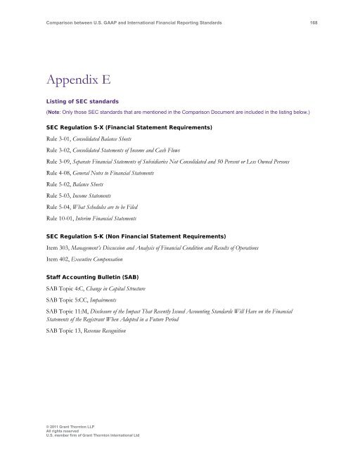 Comparison between U.S. GAAP and International ... - Grant Thornton