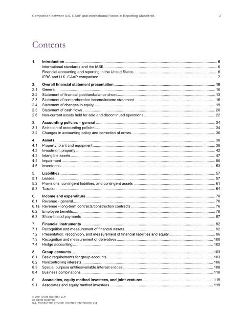 Comparison between U.S. GAAP and International ... - Grant Thornton