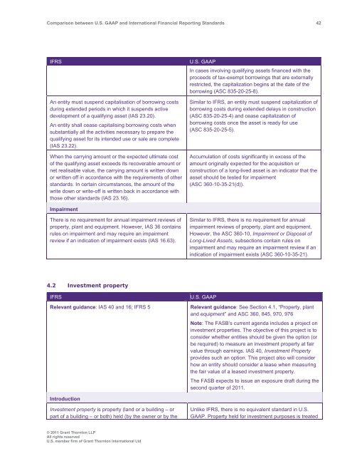 Comparison between U.S. GAAP and International ... - Grant Thornton