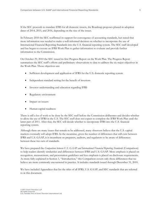 Comparison between U.S. GAAP and International ... - Grant Thornton