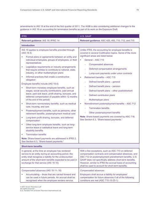 Comparison between U.S. GAAP and International ... - Grant Thornton