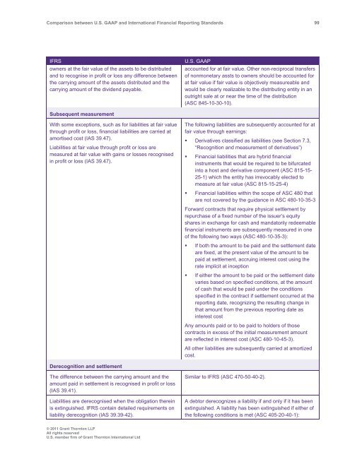 Comparison between U.S. GAAP and International ... - Grant Thornton