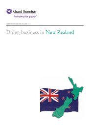 Doing business in New Zealand - Grant Thornton