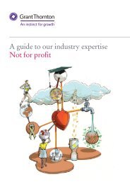 A guide to our industry expertise Not for profit - Grant Thornton