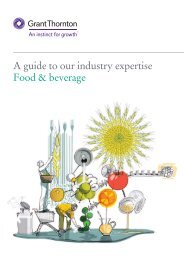 A guide to our industry expertise Food & beverage - Grant Thornton