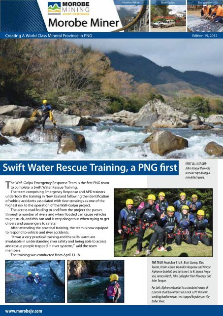 Swift Water Rescue Training, a PNG first - Morobe Mining Joint ...