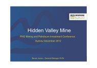 Hidden Valley Mine - Morobe Mining Joint Venture