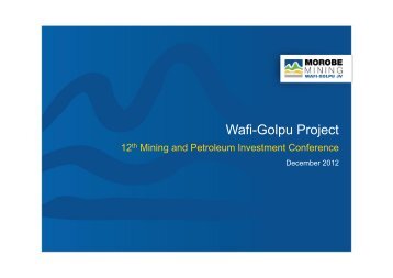 Wafi-Golpu Project - Morobe Mining Joint Venture