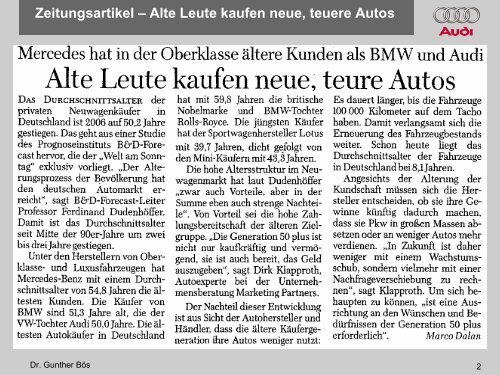 AUDI AG: Gestaltung Des Demographischen Wandels Durch