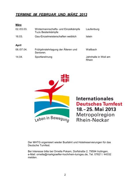 Info März 2013 - beim Turnverein Rheinheim eV