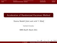 Acceleration of Randomized Kaczmarz Method