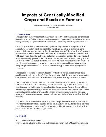 Impacts of Genetically-Modified Crops and Seeds ... - Penn State Law