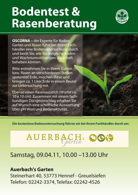 Bodentest Rasenberatung Auerbachs Garten