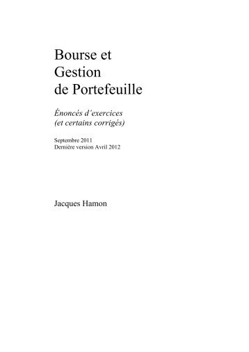 Bourse et Gestion de Portefeuille - Dauphine Finance