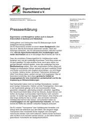 Eigenheimerverband Deutschland e. V. - Landesverband Berlin der ...