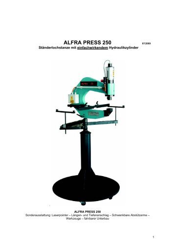 ALFRA PRESS 250 - Hidra-Mix Kft