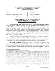 [DN 282] Notice of Rejection of Unexpired Lease of Non-Residential ...