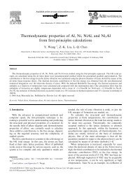 Thermodynamic properties of Al, Ni, NiAl, and Ni3Al from first ...