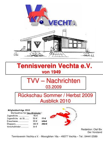 Tennisverein Vechta e.V. TVV â Nachrichten