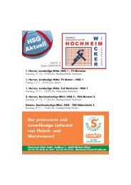 1. Herren, Landesliga Mitte: HSG 1 - TV Mainzlar ... - TV Wicker