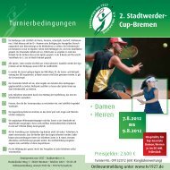 2. Stadtwerder- Cup-Bremen - Tennisverein von 1927 - Stadtwerder ...