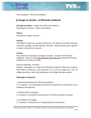 Fiche professeurPDF [ 1447 Ko ] - TV5 Monde