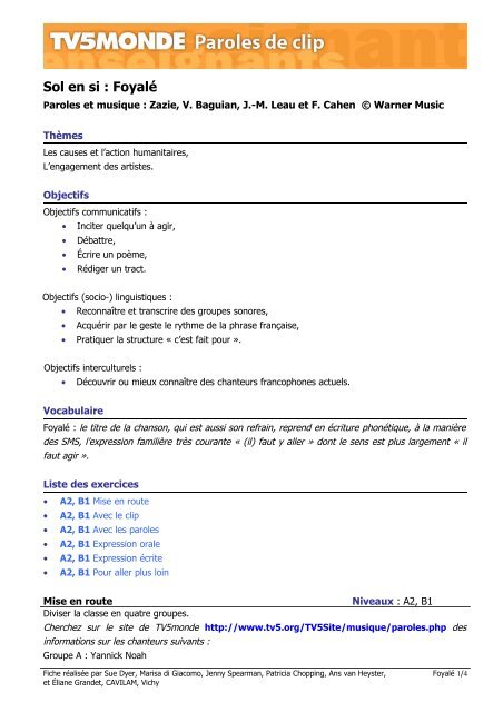 Titre De Chansons Donner En Francais