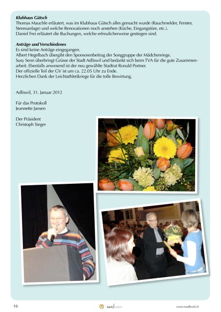 Adliswiler Turner vom April 2013 - Turnverein Adliswil