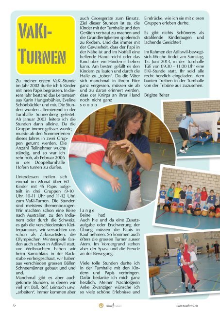 Adliswiler Turner vom April 2013 - Turnverein Adliswil