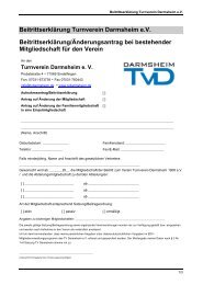 BeitrittserklÃ¤rung Turnverein Darmsheim e - TV Darmsheim