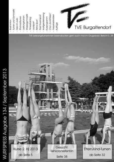 WURFSPIESS Ausgabe 134 / September 2013 - TVE Burgaltendorf