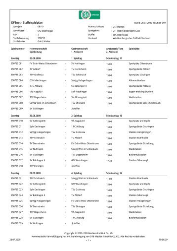 spielplan - TV Darmsheim