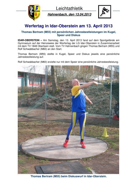 Bericht... - Turnverein Hahnenbach 1961 e.V.