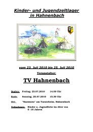TV Hahnenbach - Turnverein Hahnenbach 1961 e.V.