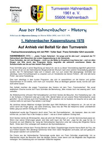 Bericht... - Turnverein Hahnenbach 1961 e.V.