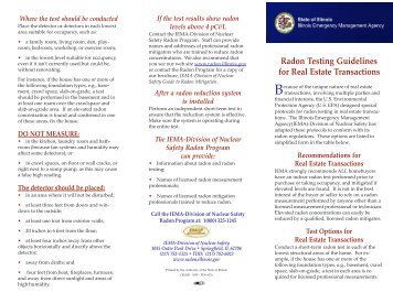 Radon Testing Guidelines for Real Estate ... - State of Illinois