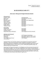 Niederschrift der 21. Sitzung des Gemeinderates am 07.03 ... - Hardert