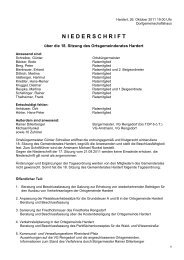 Niederschrift der 18. Sitzung des Gemeinderates am 26.10 ... - Hardert